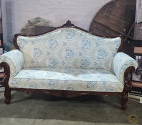 Designer 3 Seater Wooden Sofa with Soft Cushions