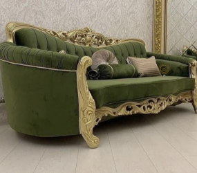 Green Wooden Sofa with Couch Design