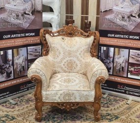 Solid Wood Single Sofa for Modern Living