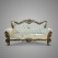 Classic 3 Seater Wooden Sofa with Cushioned Seats