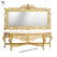 IMPRESSION ART STORE Interio Bliss Baroque Belle Gold Finish Console Table with Mirror