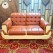 Modern Two Seater Teak Wood Sofa | Dual Tone Leather Design | Handmade Luxury Sofa for Living Room
