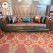 Luxury Dual-Tone Leather Sofa Handcrafted Teak Wood 3-Seater with Diamond Tufted Design