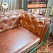 Luxury Dual-Tone Leather Sofa Handcrafted Teak Wood 3-Seater with Diamond Tufted Design