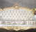 Golden Finish 3 Seater Wooden Sofa for Living