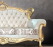 Golden Finish 3 Seater Wooden Sofa for Living