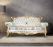 Golden Finish 3 Seater Wooden Sofa for Living