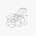 Supreme Arm Rocking Chair with Pillow and Footrest | Made by Sheesham Wood (Royal Blue)