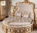 Luxury Round Bed with Matching Dressing Table Modern Upholstered Bedroom Set