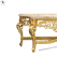 IMPRESSION ART STORE Interio Bliss Baroque Belle Gold Finish Console Table with Mirror