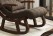 Latherette Rocking Chair with Armrests and Footrests | Made by Sheesham Wood (Lather Brown)
