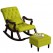 Ergonomic Rocking Chair with Armrests and Footrests | Made by Sheesham Wood (Light Green)