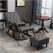 Ergonomic Rocking Chair with Armrests and Footrests | Made by Sheesham Wood (Grey)