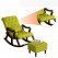 Ergonomic Rocking Chair with Armrests and Footrests | Made by Sheesham Wood (Light Green)