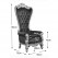 High-Back Cushioned Lounge Chair with Stool – Designer Fabric & Armrests for Living Room Comfort