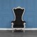 High-Back Cushioned Lounge Chair with Stool – Designer Fabric & Armrests for Living Room Comfort