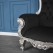 High-Back Cushioned Lounge Chair with Stool – Designer Fabric & Armrests for Living Room Comfort