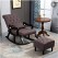 Ergonomic Rocking Chair with Armrests and Footrests | Made by Sheesham Wood (Brown)