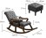 Ergonomic Rocking Chair with Armrests and Footrests | Made by Sheesham Wood (Grey)