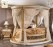 Royal Round Bed with Complete Set  Luxurious Circular Bed with Matching Nightstands & Headboard