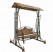 2/3 Seater Mango Wood & Wrought Iron Swing Jhoola for Balcony Garden Jhula Outdoor/Indoor Hammock