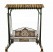 2/3 Seater Mango Wood & Wrought Iron Swing Jhoola for Balcony Garden Jhula Outdoor/Indoor Hammock