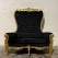 High-Back Cushioned Lounge Chair– Designer Fabric & Armrests for Living Room Comfort