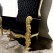 High-Back Cushioned Lounge Chair– Designer Fabric & Armrests for Living Room Comfort