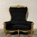 High-Back Cushioned Lounge Chair– Designer Fabric & Armrests for Living Room Comfort