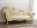 Majestic Gold: Royal Carving 3-Seater Leatherette Sofa (Cream)