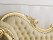 Majestic Gold: Royal Carving 3-Seater Leatherette Sofa (Cream)