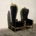 High-Back Cushioned Lounge Chair with Stool – Designer Fabric Chair with Armrests for Living Room