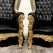 High-Back Cushioned Lounge Chair with Stool – Designer Fabric Chair with Armrests for Living Room