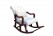 Ergonomic Rocking Chair with Armrests and Footrests | Made by Sheesham Wood (White)