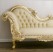 Majestic Gold: Royal Carving 3-Seater Leatherette Sofa (Cream)