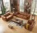 Luxurious Comfort: 3+2+1-Seater Leatherette Chesterfield Sofa (Brown)