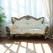 Wood 5-Seater Sofa | 3+1+1 | 40 Density Cushion | Gold Carving | Perfect for Living Room