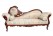 Teak Wood Fainting Couch Natural Walnut Polish Sofa 3 Seater