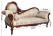 Teak Wood Fainting Couch Natural Walnut Polish Sofa 3 Seater