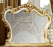 Luxury Royal White & Gold Bedroom King Size Bed Set with Table, Mirror, and Nightstand
