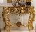 Antique Gold Finish Console Table with Ornate Mirror | Impression Art Store