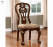 Luxury Carved Wood Extendable Dining Table Set with Upholstered Chairs – Elegant Mahogany Finish