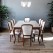 Luxury Teakwood Dining Table with 8 Chairs with Glossy Wooden Top