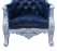 Handcrafted Teakwood One Seater Leather Sofa