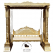 Teak Wood Carved Hanging Swing with Melamine Finish for Home & Garden