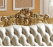 Classic Three Seater Sofa in Gold and White