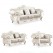 Maharaja 3+2+1=6 Seater Wooden Sofa Set with 1 Center Table (Ash grey)