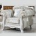 Maharaja 3+2+1=6 Seater Wooden Sofa Set with 1 Center Table (Ash grey)