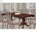 Luxury Carved Wood Extendable Dining Table Set with Upholstered Chairs – Elegant Mahogany Finish